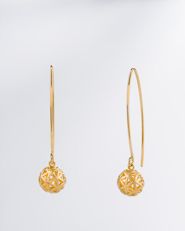 Seed of life threader earrings