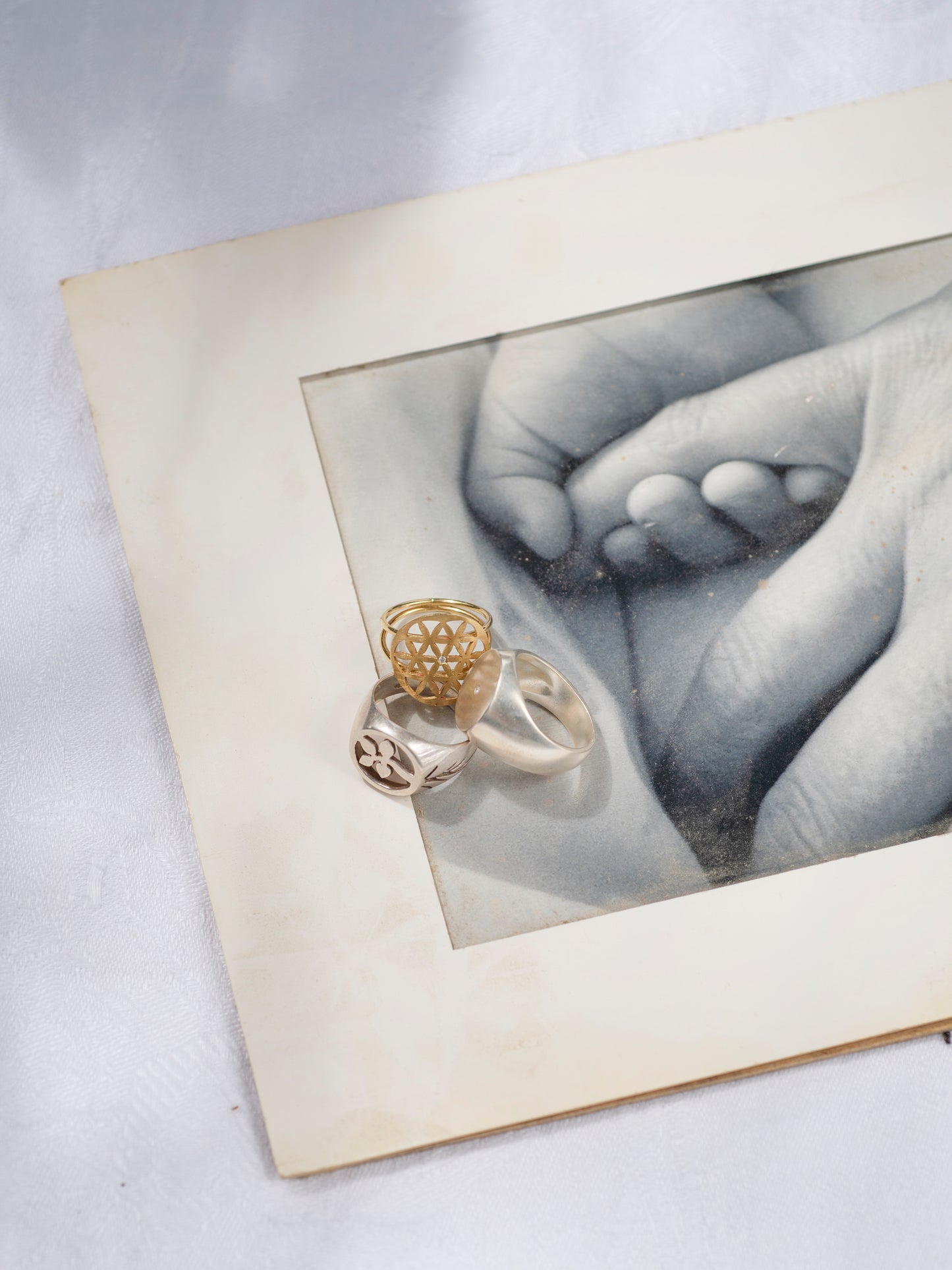 Tree of life gold signet ring