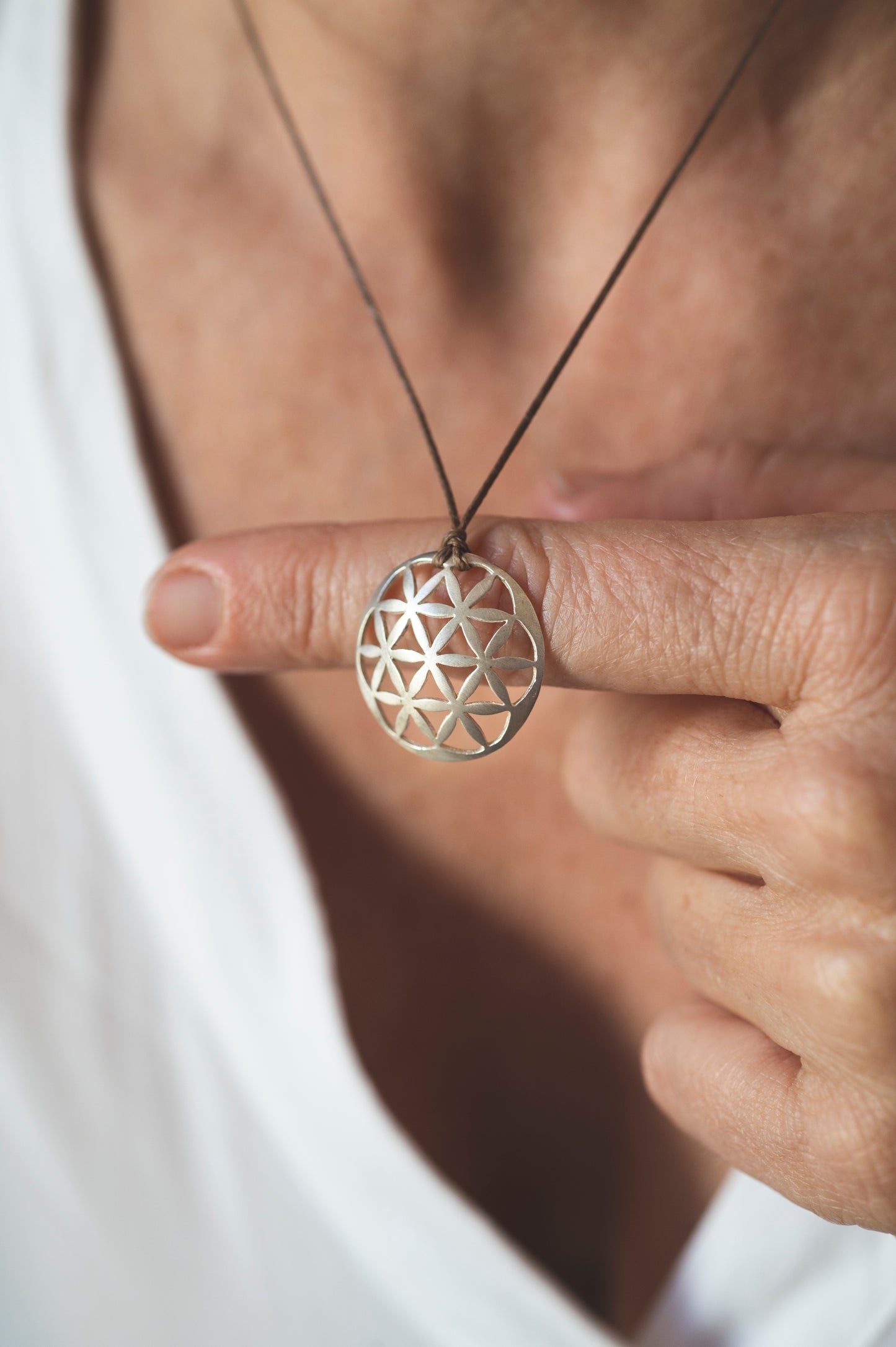 Seed of life silver pendant‏