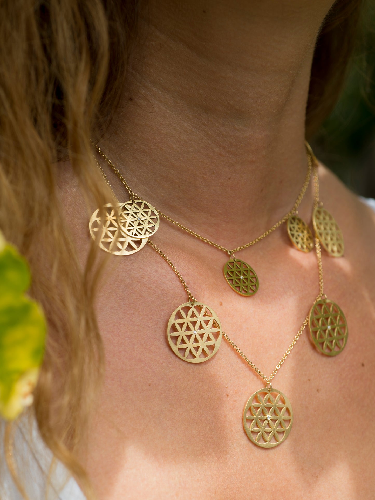 Seed Of Life gold Charms Necklace‏