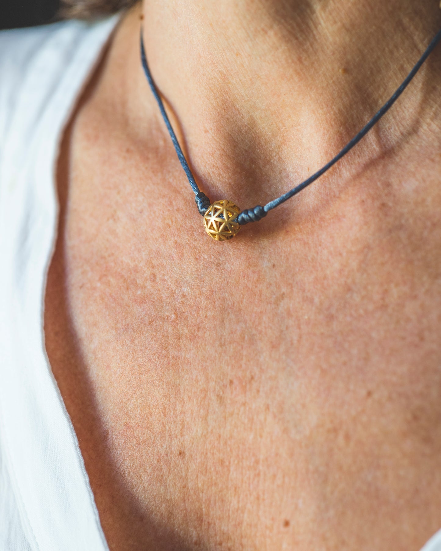 Seed Of Life gold Harmony Ball small Pendant‏